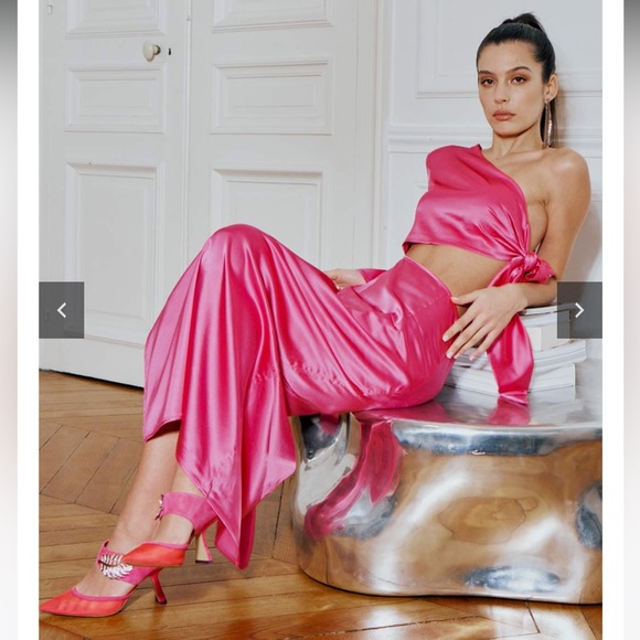 NEW without Tags SILK MAISON Pink Palace Silk Dress - Picture 1 of 11